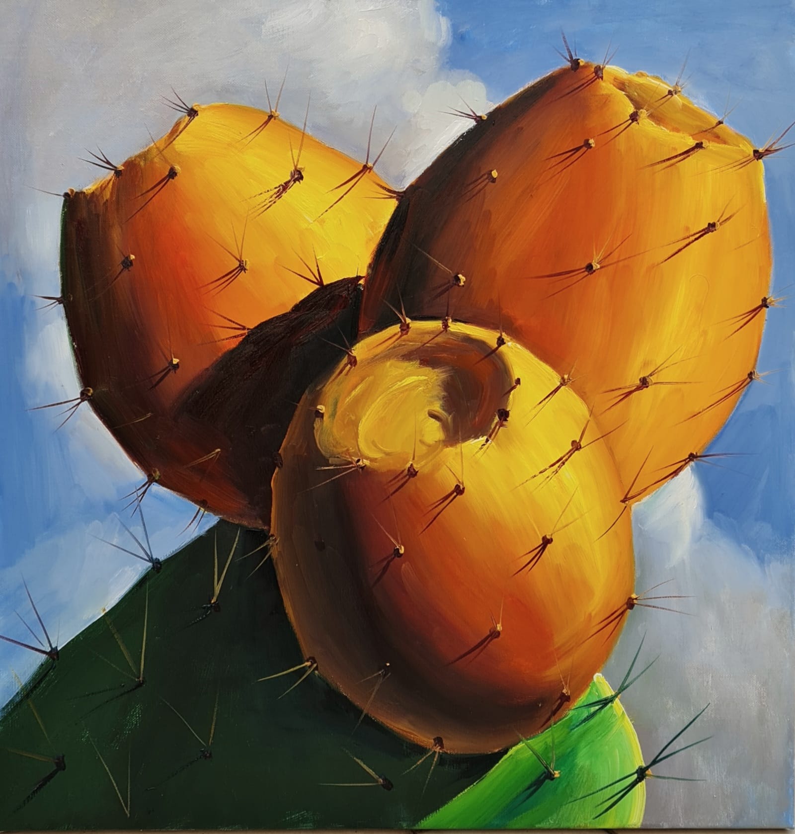 Ilan Baruch cacti oil on canvas 50x40cm Kopie