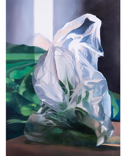 naomi mendel plastic bag oil on canvas 76x56